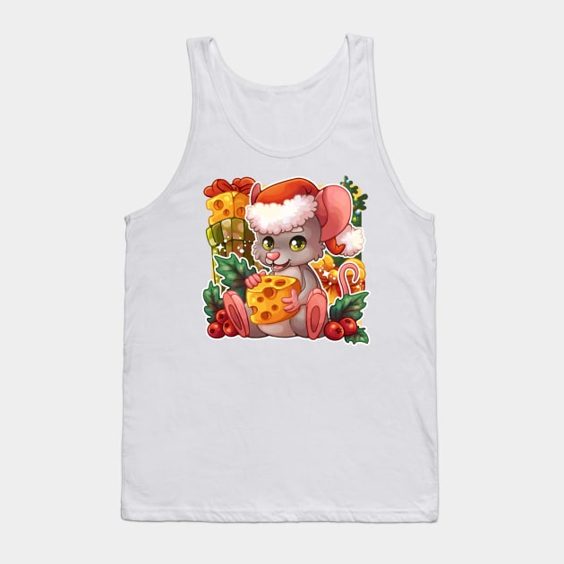 New Year's mouse Tank Top by NatureDrawing